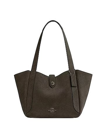 Coach Hadley Turnlock Suede Leather Tote (view 1)