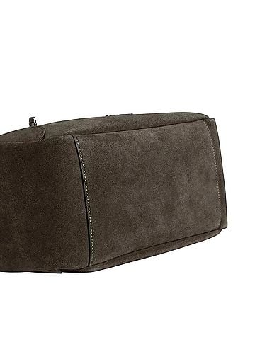 Coach Hadley Turnlock Suede Leather Tote (view 2)