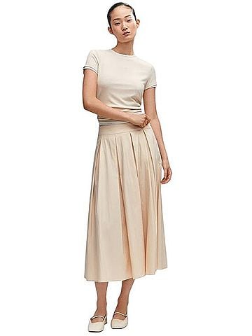 Mango Pleated Midi Skirt Casual Skirt (view 1)