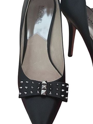 MICHAEL Michael Kors Pointed-Toe Studded Bow Pumps Heels (view 2)