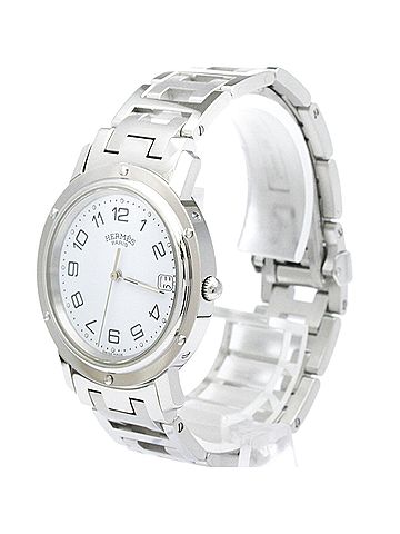 Hermès HERMES Clipper Stainless Steel Quartz Mens Watch CL6.710 Polished (view 2)