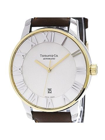 Tiffany & Co. TIFFANY Atlas Dome Gold Plated Steel Automatic Mens Watch Z1800.68.15A21A00A Polished (view 1)