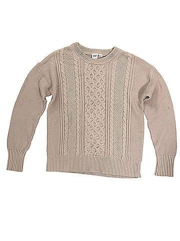 Gap Cotton Cable-Knit Crewneck Sweater Pullover Sweater (view 1)