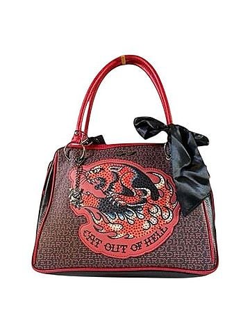 Ed Hardy Cat Out Of Hell Shoulder Bag (view 1)