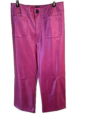Mauve Faux Leather Pants (view 1)