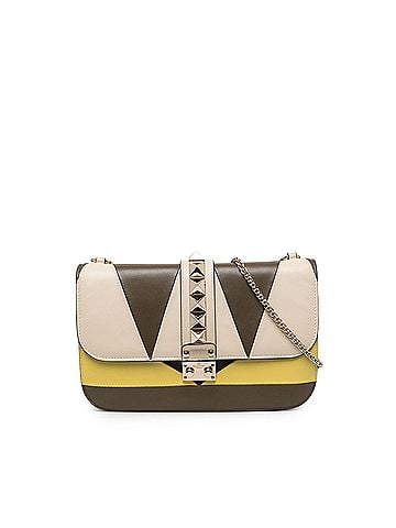 Valentino Medium Multicolor Leather Rockstud Glam Lock Crossbody (view 1)