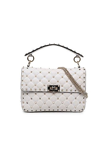 Valentino Medium Nappa Rockstud Spike Satchel (view 1)