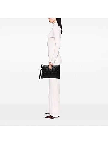 Versace Embossed Leather Medusa Wristlet Clutch (view 2)