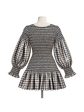 LoveShackFancy gingham smocked silk Cocktail Dress (view 2)