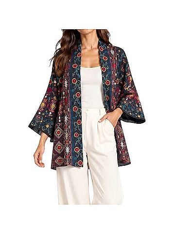 Johnny Was Waverly Embroidered Kimono Jacket (view 2)