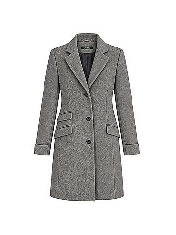 Lauren by Ralph Lauren Micro Herringbone Wool Walker Coat Coat (view 1)