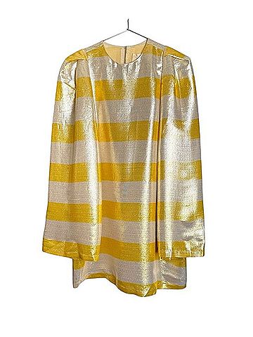 BY. Bonnie Young Runway Shimmer Striped Mini Dress Cocktail Dress (view 2)