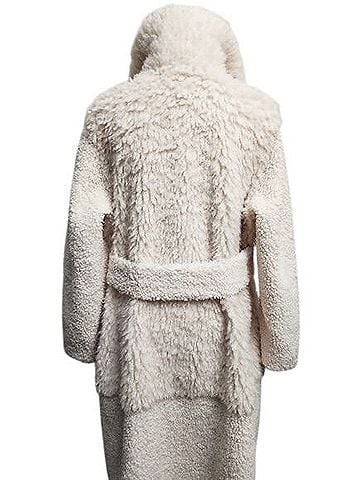 BCBGMAXAZRIA Plush Cream Teddy Coat Jacket (view 2)