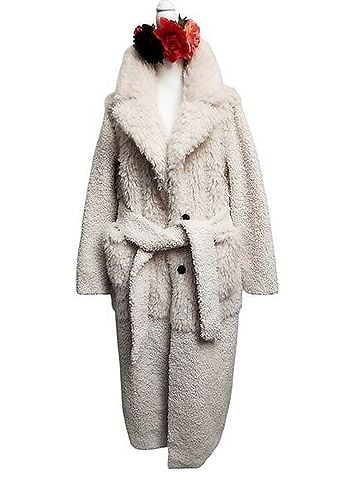 BCBGMAXAZRIA Plush Cream Teddy Coat Jacket (view 1)