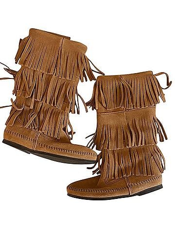 Minnetonka Pull On Fringe Boot Boots (view 1)