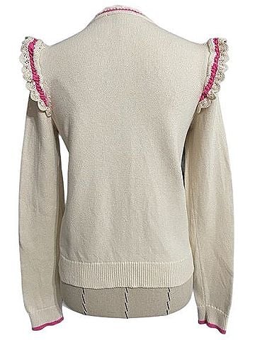 Boden Crochet Frill Cardigan Cardigan (view 2)