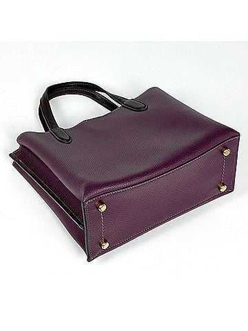 Coach Coach Willow Tote 24 2-Way Leather Bag, Purple, C8561, Women's (view 2)