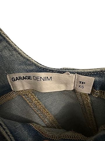 Garage Denim Corset Crop Top Tank Top (view 2)