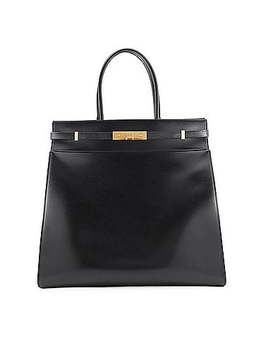 Yves Saint Laurent Yves Saint Laurent Saint Laurent Paris Manhattan N S Leather Tote Bag 757302 SAINT LAURENT PARIS Handbag Black (view 1)