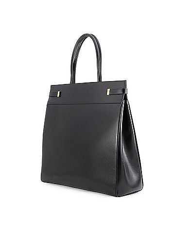 Yves Saint Laurent Yves Saint Laurent Saint Laurent Paris Manhattan N S Leather Tote Bag 757302 SAINT LAURENT PARIS Handbag Black (view 2)