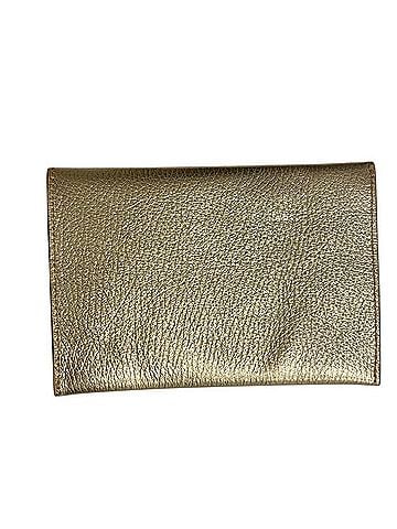 Laurent Effel Textured Gold Leather Envelope Card Holder Wallet Leather Card Holder (view 1)