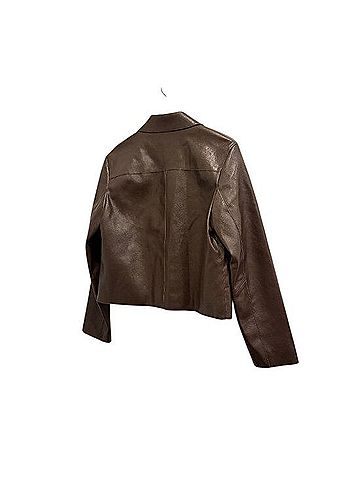 Mango Faux-leather jacket with pockets Jacket (view 2)