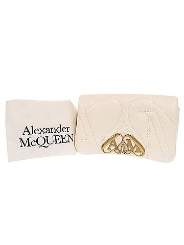 Alexander McQueen Alexander McQueen The Seal Mini Leather Ivory Chain Shoulder Bag 0302 (view 2)