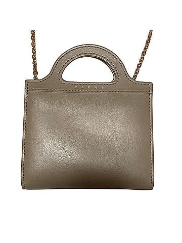 MARNI MARNI Billfold W Chain Leather Wallet, Bi-fold PFMO0078U0, Gray, Women's (view 1)