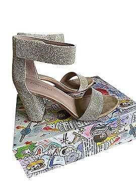 Jeffrey Campbell Embellished Crystal Block Heel Sandals Heels (view 1)