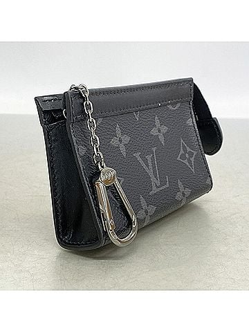 Louis Vuitton Louis Vuitton Monogram Eclipse Pochette Clé Voyage Wallet/Coin Case M82776 Black Men's OP026478 (view 2)