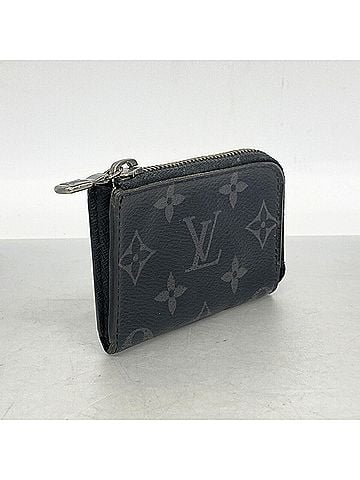 Louis Vuitton Louis Vuitton Monogram Eclipse Portemonnaie Jour Wallet/Coin Case M63536 Black Women's (view 2)