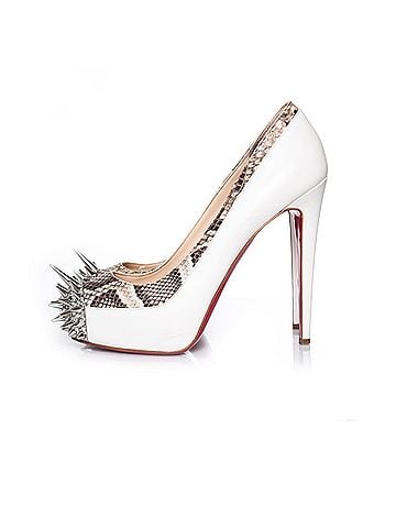Christian Louboutin Christian Louboutin White platform spike pumps (view 2)