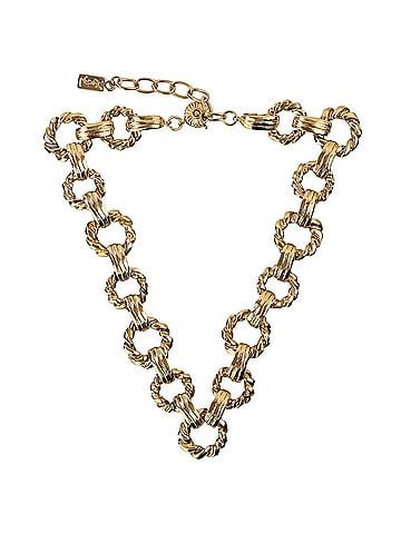 Yves Saint Laurent YVES SAINT LAURENT Vintage Large Chain Necklace, Gold Color, Women's (view 1)