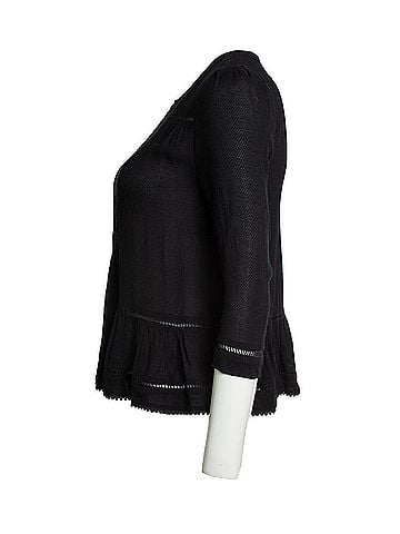 BA&SH Ba&amp;sh, open woven top in black (view 2)