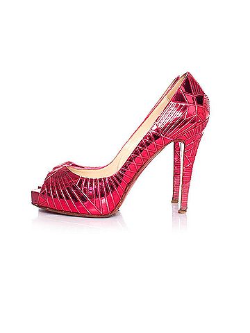 Christian Louboutin Christian Louboutin Metallic pink pump (view 2)