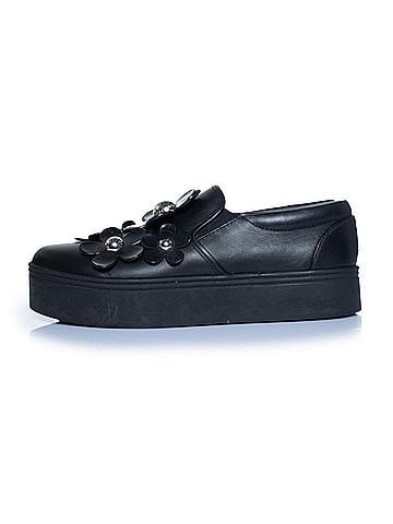 Marc Jacobs Marc Jacobs, Floral slip on sneakers in black (view 2)