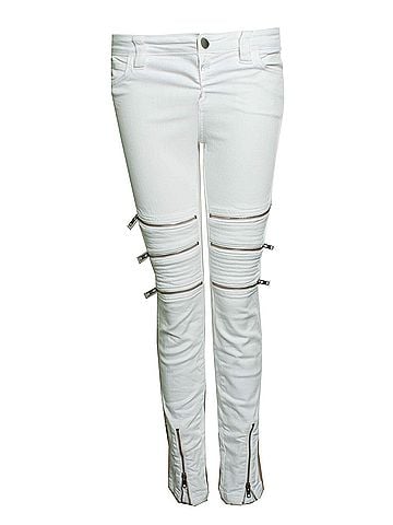 Closed CLOSED, white biker jeans with zippers (view 1)