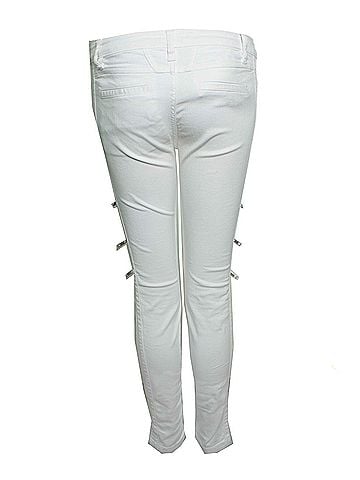 Closed CLOSED, white biker jeans with zippers (view 2)