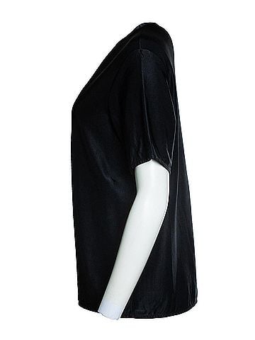 Jil Sander Jil Sander black shiny short sleeve top (view 2)