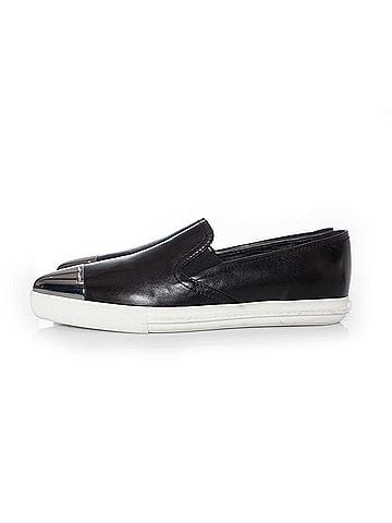 Miu Miu Miu Miu, slip on sneakers in black leather (view 2)