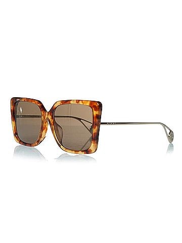 Gucci Gucci, Brown oversized Havana sunglasses (view 2)