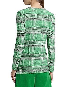 misook Tailored Crochet Plaid Knit Blazer Blazer (view 2)