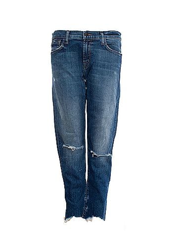 J Brand J Brand, Mid blue jeans with rips (view 1)