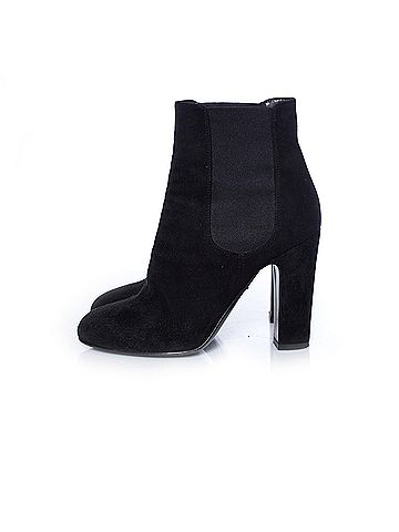 Dolce & Gabbana Dolce &amp; Gabbana, Black suede heeled chelsea boots. (view 2)