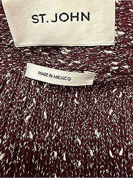 St. John Collection FA21 Textured Knit Flounce Midi Skirt Wool Skirt (view 2)