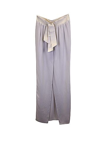 Lanvin Lanvin Bow Detail Maxi Skirt in Grey Acetate (view 1)