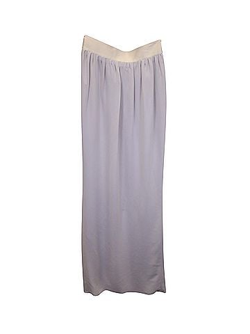 Lanvin Lanvin Bow Detail Maxi Skirt in Grey Acetate (view 2)