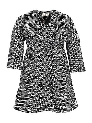 BA&SH Ba&amp;Sh Textured Short Coat in Black and White Cotton (view 1)