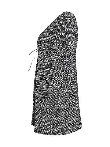 BA&SH Ba&amp;Sh Textured Short Coat in Black and White Cotton (view 2)