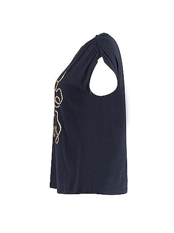 Sandro Sandro Paris World Lovers Print T-shirt in Navy Blue Modal (view 2)